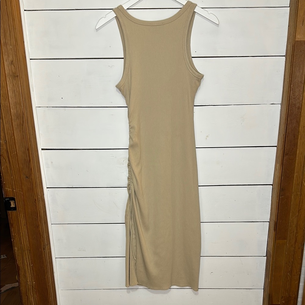 J. Crew Vintage Rib Ruched Midi Dress - Picture 3 of 12
